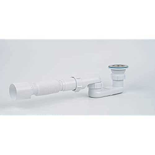 Bath Shower Drain Low Profile P Trap 1 1/2 Bath Flat Trap Kit for Acrylic bathtubs - Image 3