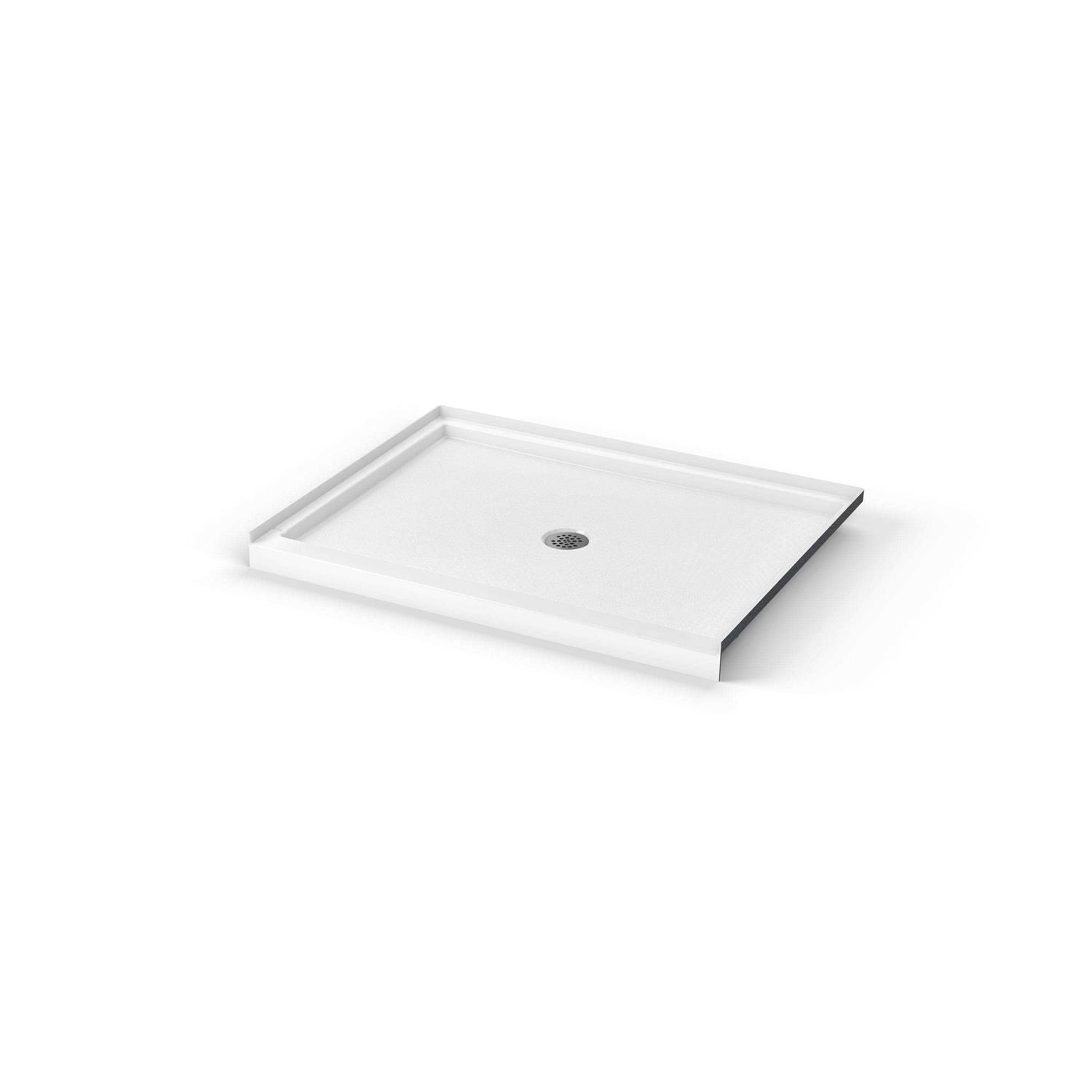 MAAX 32 x 48 White Acrylic Shower Base with Center Drain 107132-000-002-102