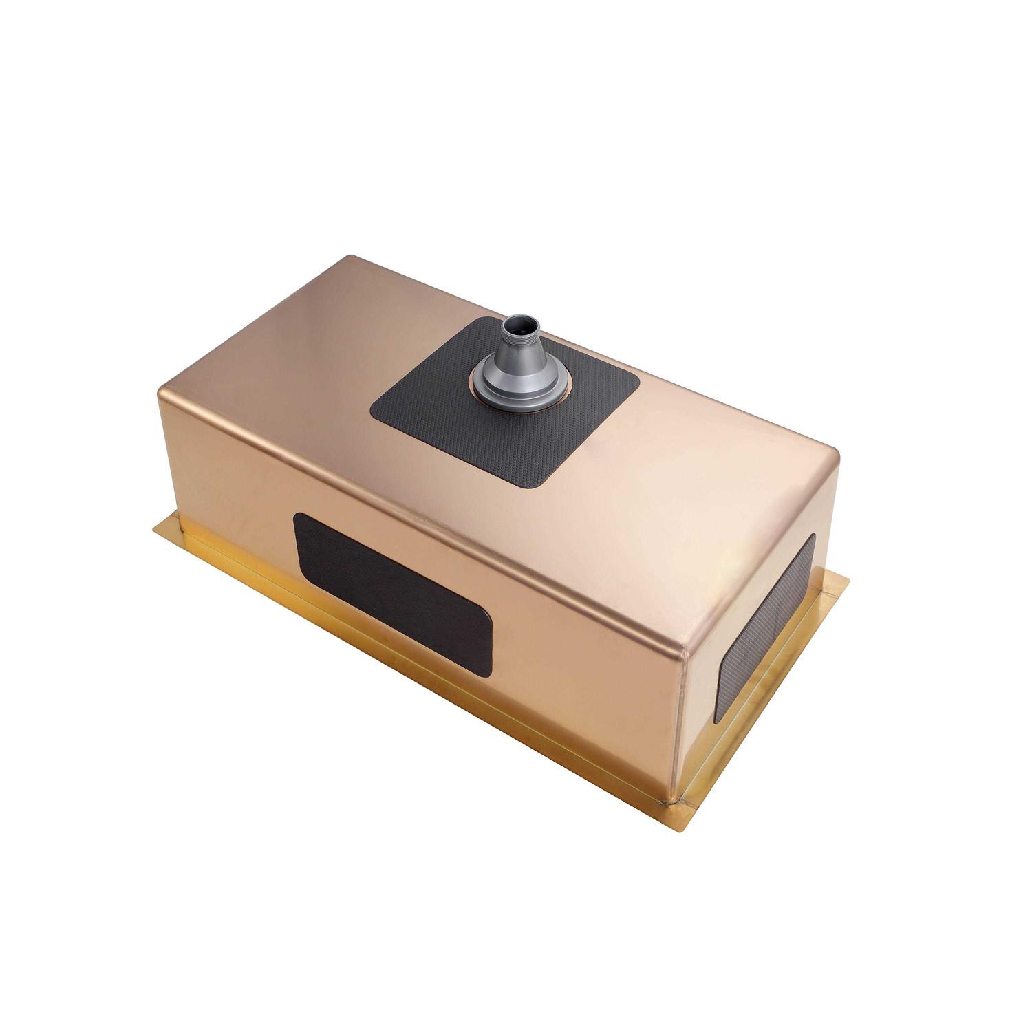 Cb Home Gold Kitchen Sink Undermount Single Bowl Single Basin Drop-in 18 Stainless Steel Deep Sink - Image 3