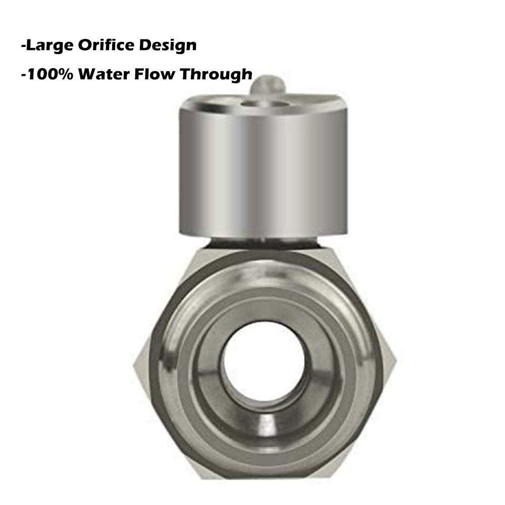 SHEKUSU Showerhead Shut Off Valve with Stainless Handle 304 Stainless Steel Mini Ball Valve NPT Thread - Image 3