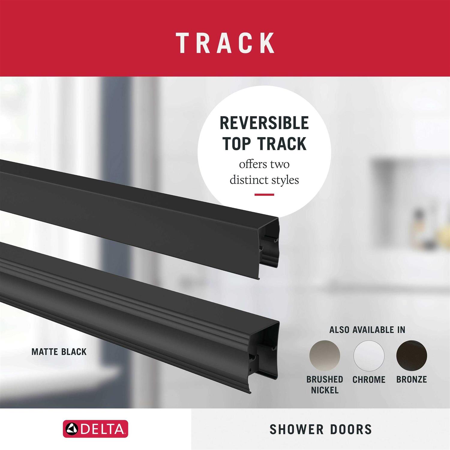 Delta Ashmore 48 in. W x 74-3/8 in. H Sliding Frameless Shower Door 5/16 in. 8 mm Clear Glass - Image 2