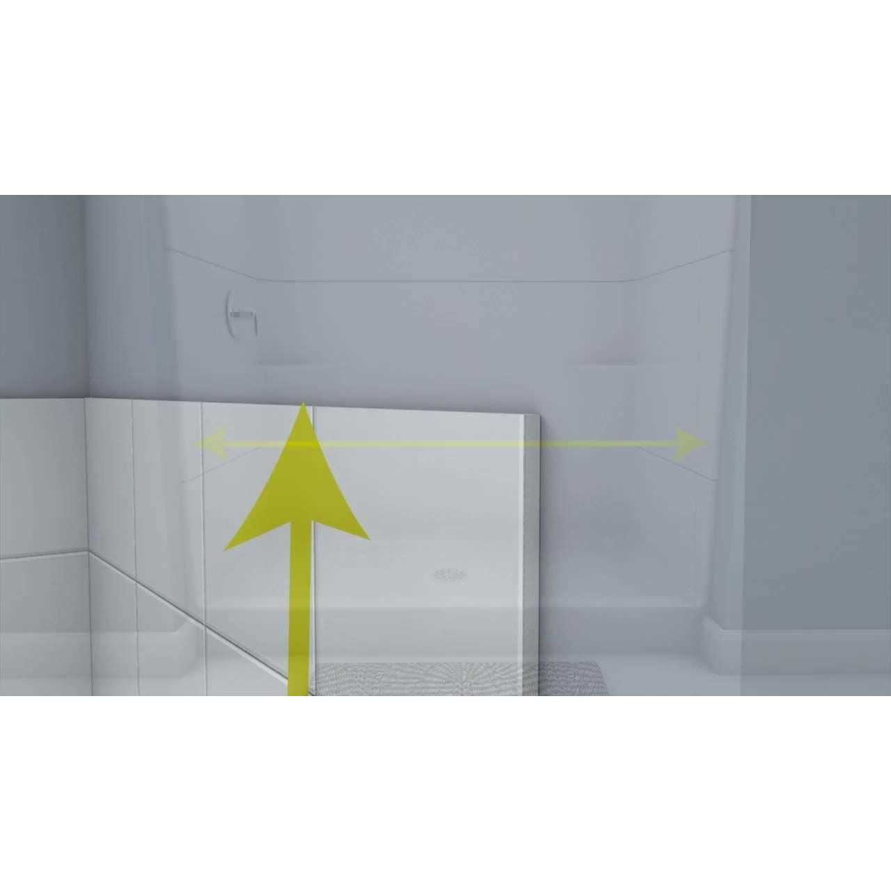 Delta Ashmore 48 in. W x 74-3/8 in. H Sliding Frameless Shower Door 5/16 in. 8 mm Clear Glass - Image 3