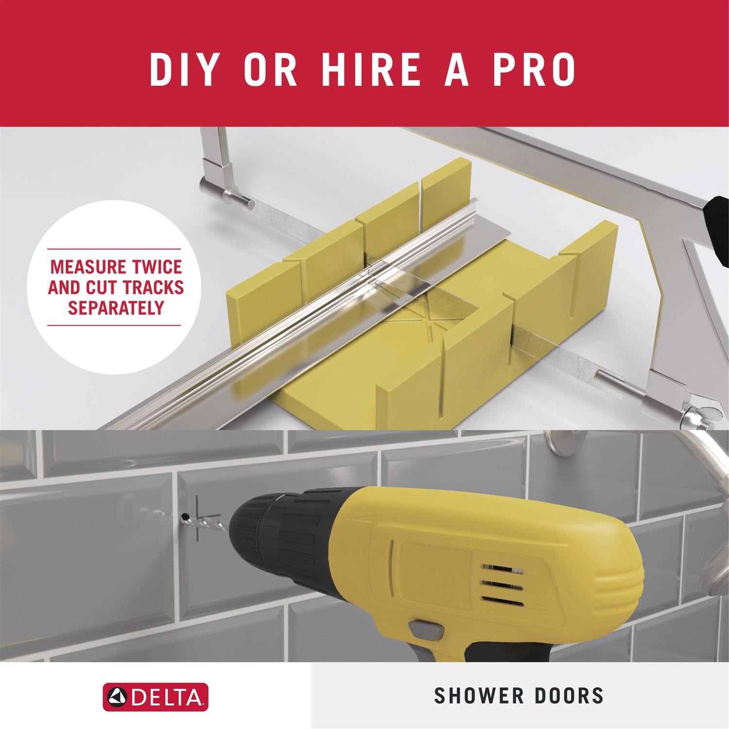 Delta Ashmore 48 in. W x 74-3/8 in. H Sliding Frameless Shower Door 5/16 in. 8 mm Clear Glass - Image 5