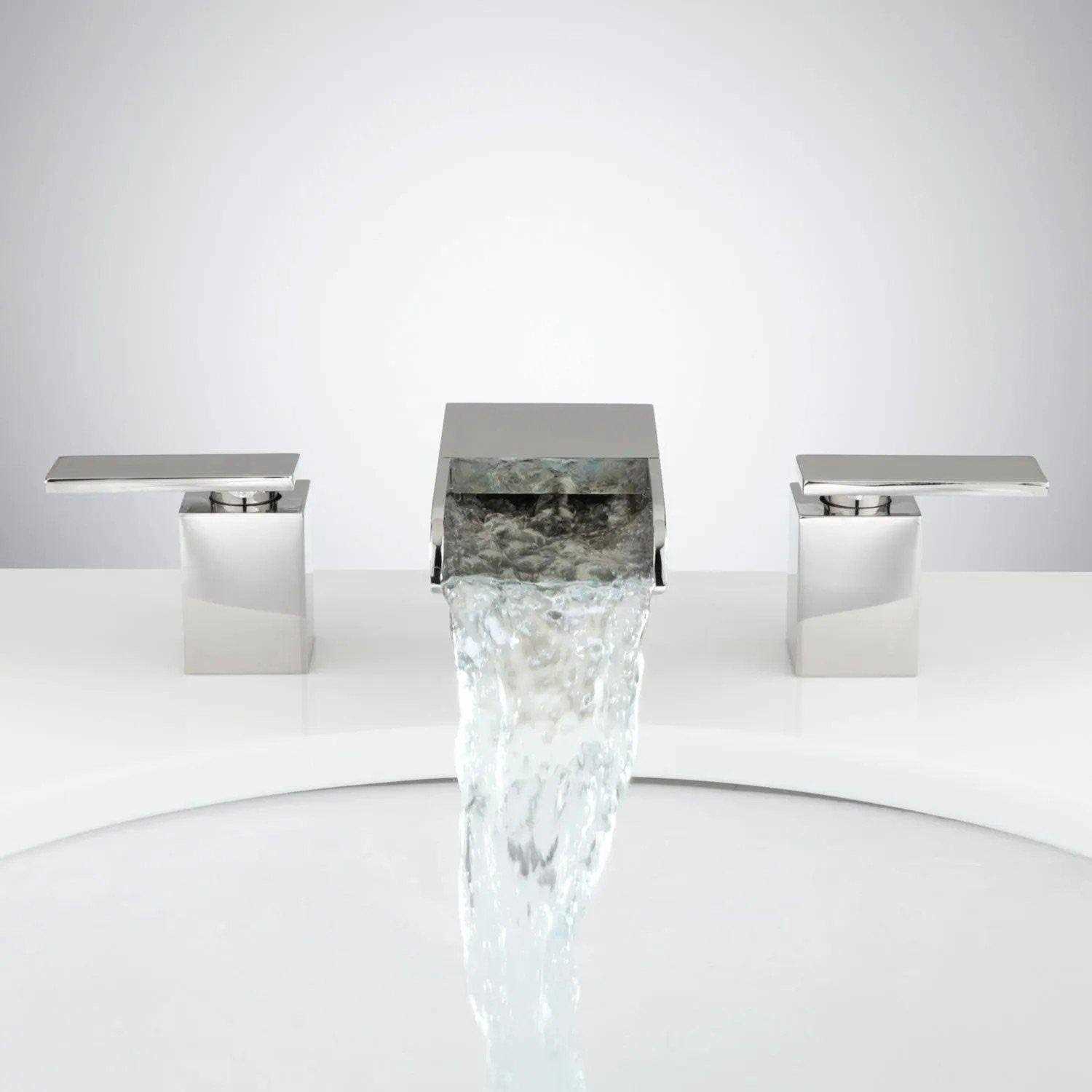 Signature Hardware 924621 Willis Widespread Waterfall Bathroom Faucet - Image 4