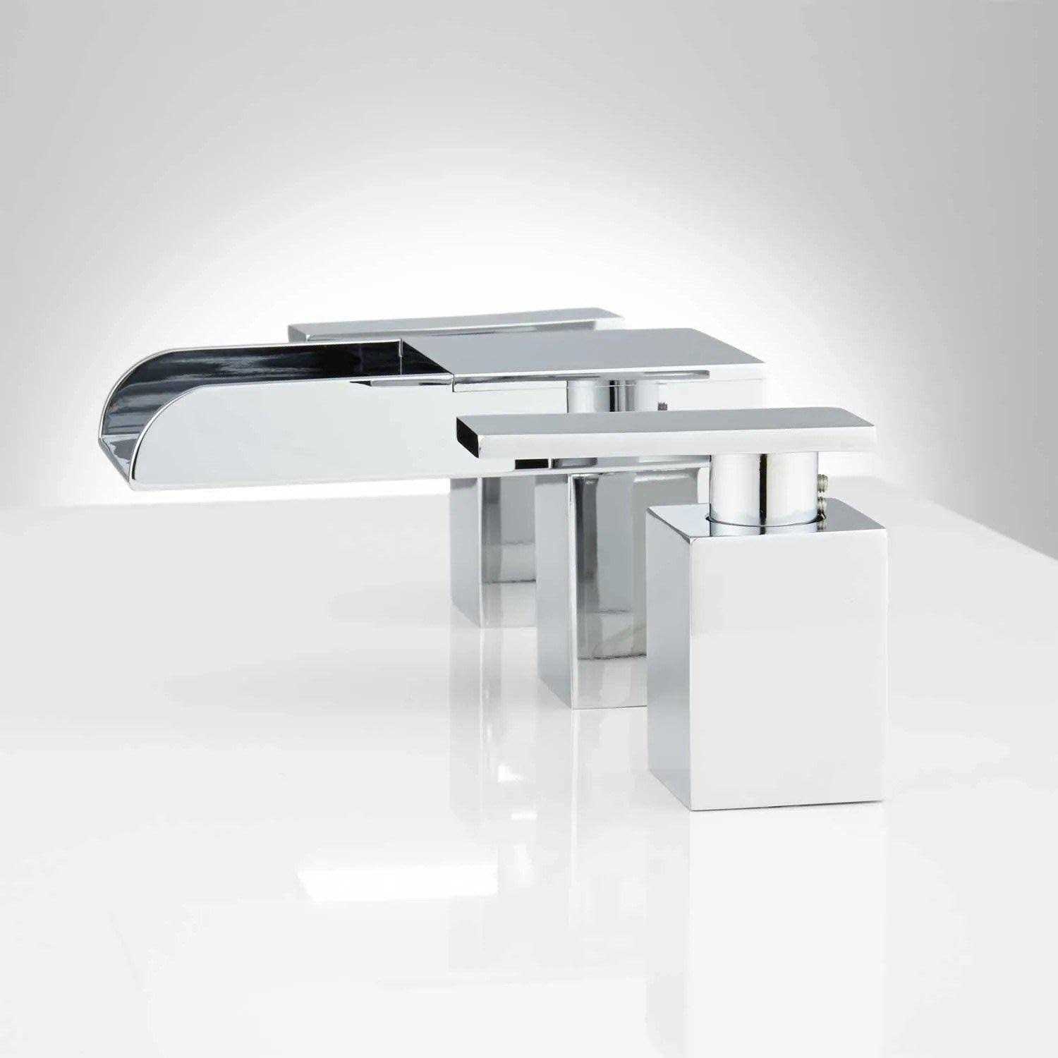 Signature Hardware 924621 Willis Widespread Waterfall Bathroom Faucet - Image 5