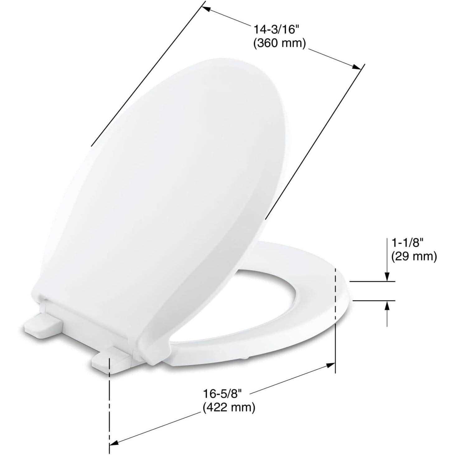 KOHLER K-4636-RL Cachet ReadyLatch Quiet-Close Elongated Toilet Seat - Image 3
