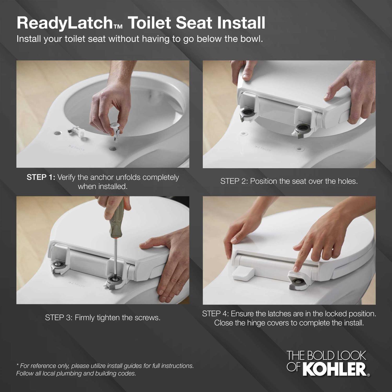 KOHLER K-4636-RL Cachet ReadyLatch Quiet-Close Elongated Toilet Seat - Image 5