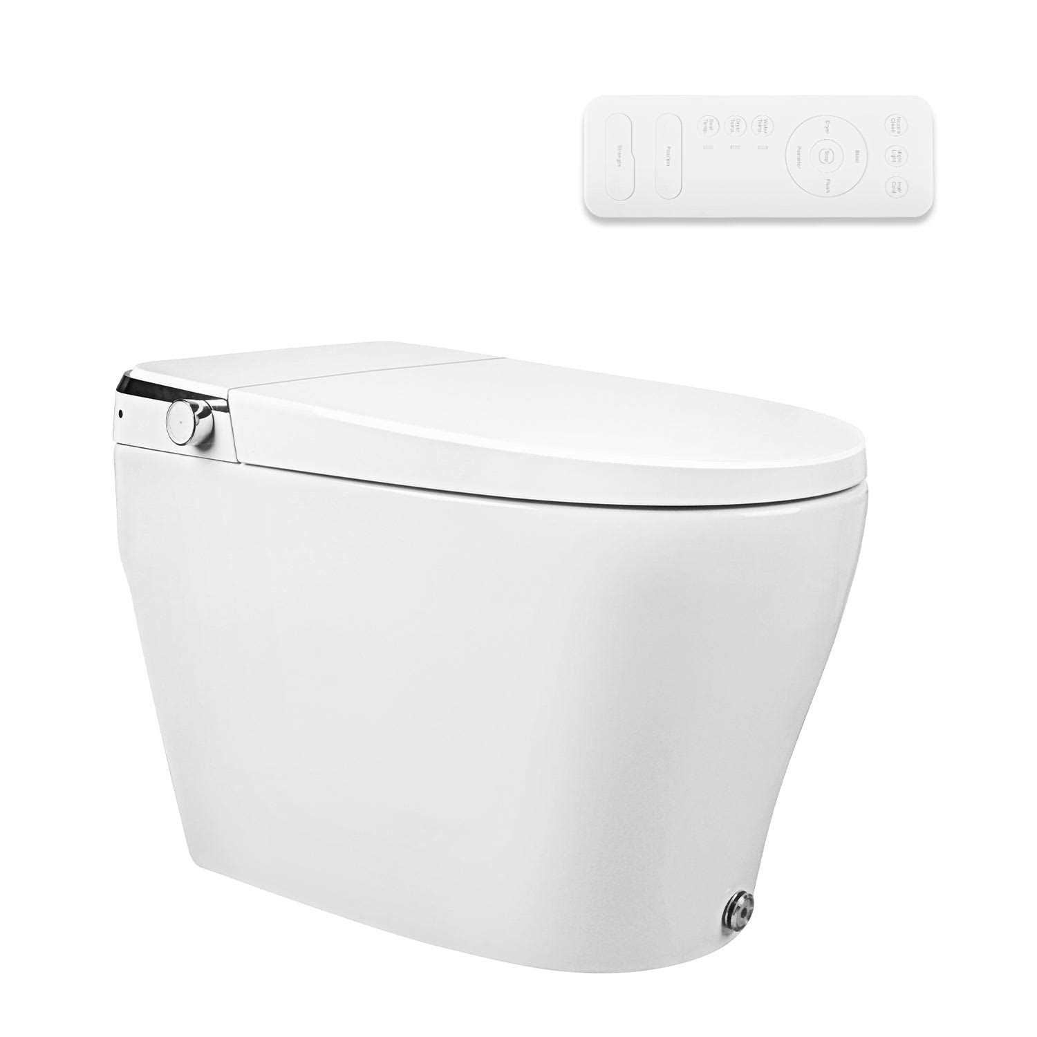 DeerValley Smart Bidet Toilet Modern Elongated Smart Toilet with Foot Kick Flush