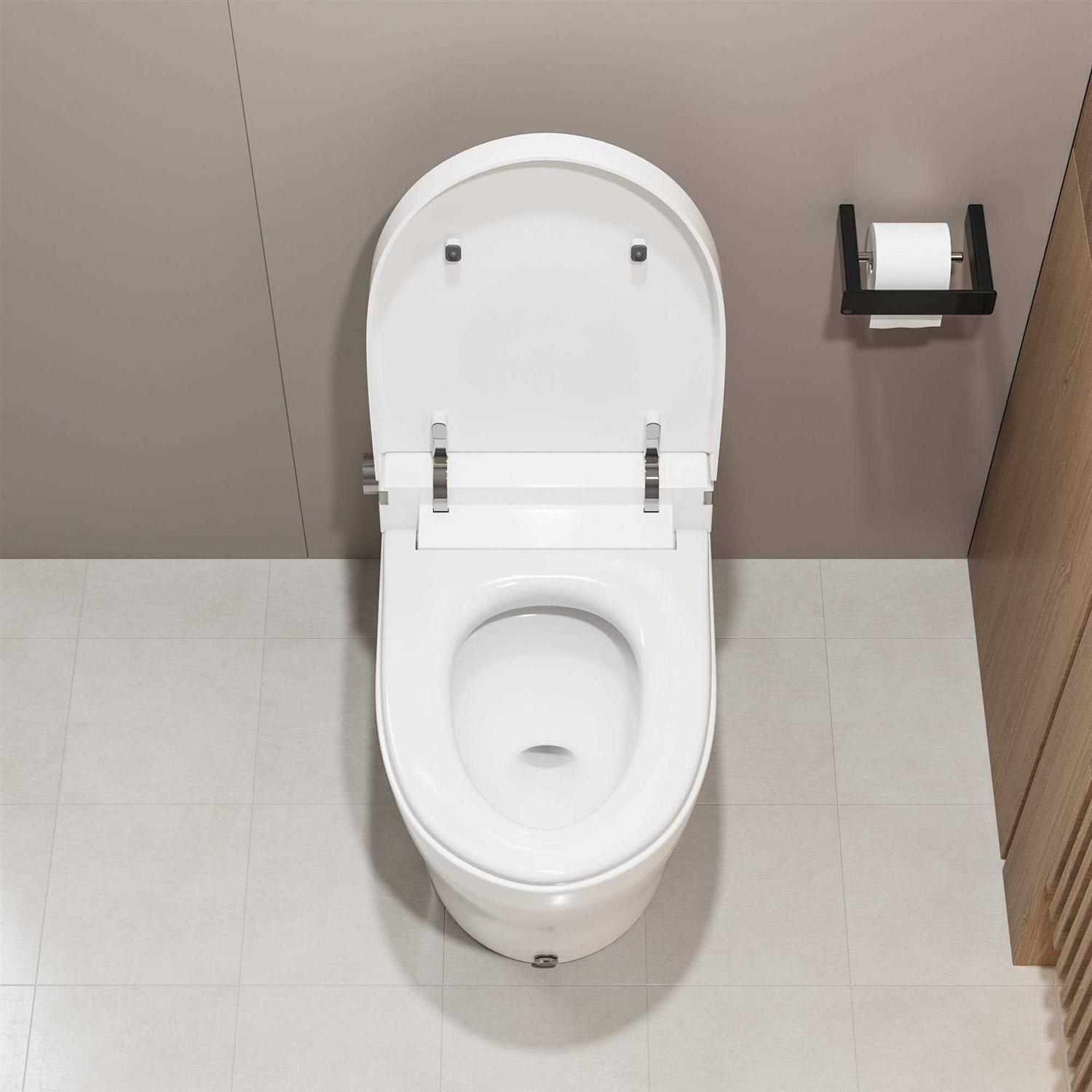 DeerValley Smart Bidet Toilet Modern Elongated Smart Toilet with Foot Kick Flush - Image 5
