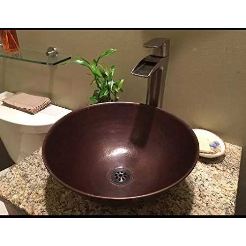 SimplyCopper 16 Oval Copper Bathroom Wine & Whiskey Barrel Sink WF-16 - Image 4