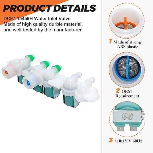 DC97-15459H Water Inlet Valve by Beaquicy 3 Years Warranty - Image 3