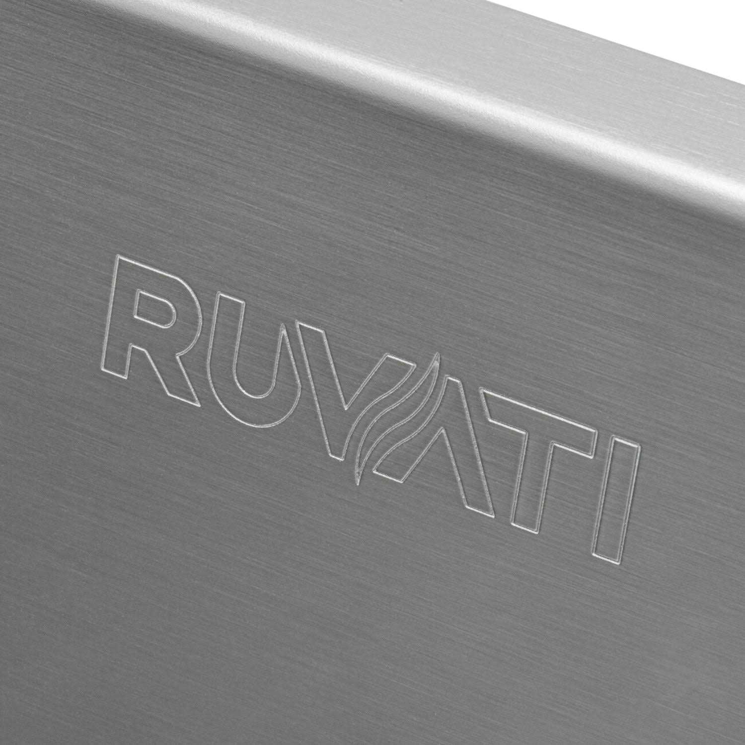 Ruvati Topmount Laundry 22 x 22 x 12 Deep Utility Sink 16 Gauge Stainless Steel RVU6022 - Image 5