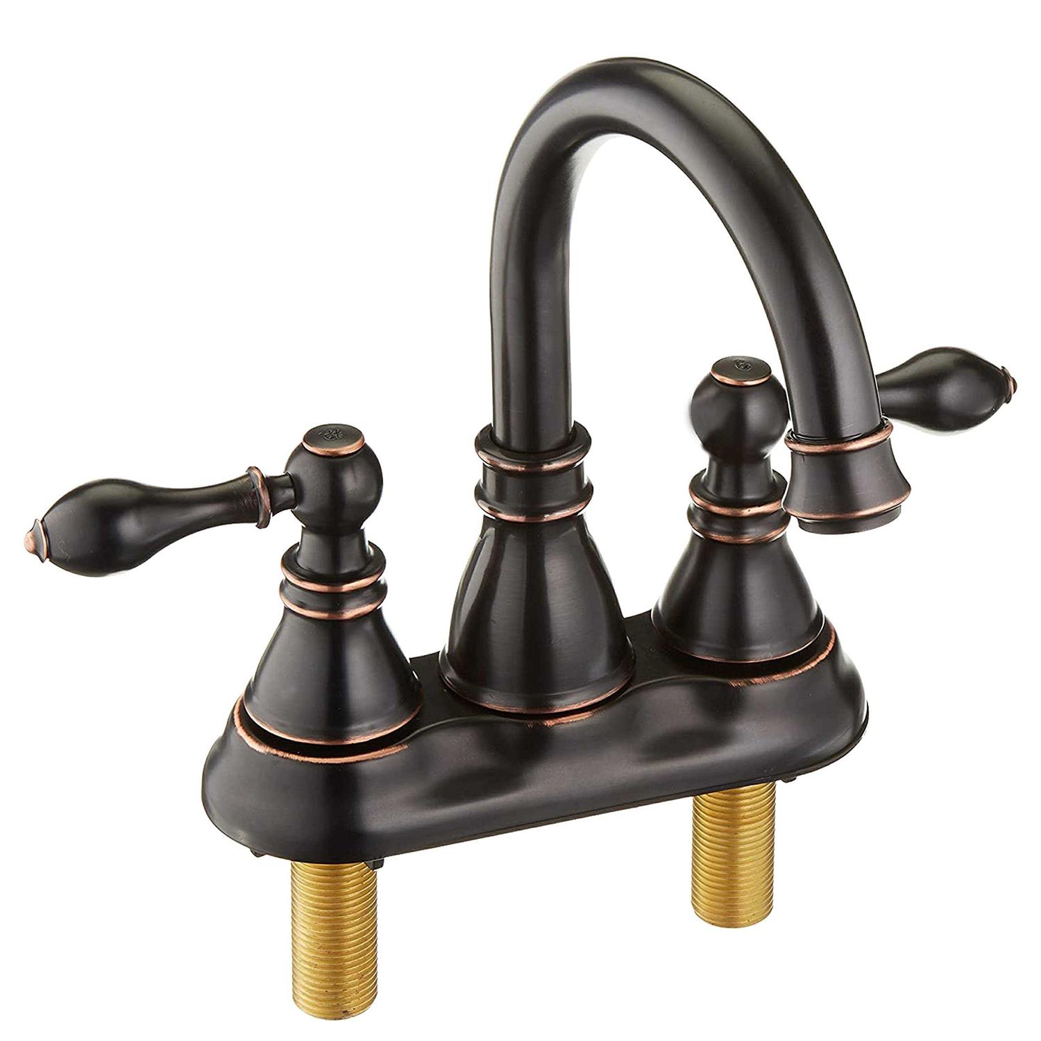 Derengge F-4501-NB Two Handle Oil Rubbed Bronze Bathroom Sink Faucet with Pop up