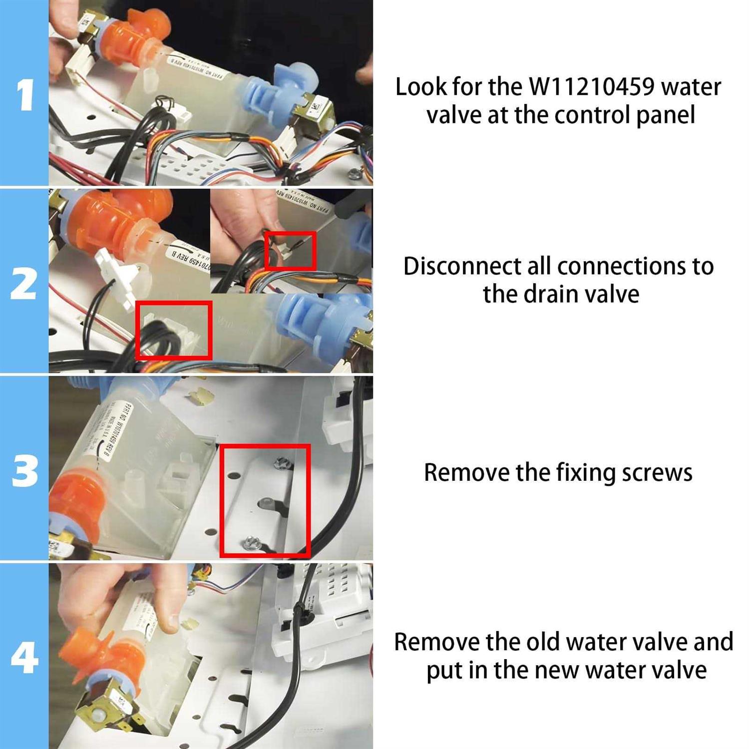 Semzohc W11210459 WTW5000DW1 WTW4816FW2 Washer Washing Water Inlet Valve Compatible with amana - Image 3