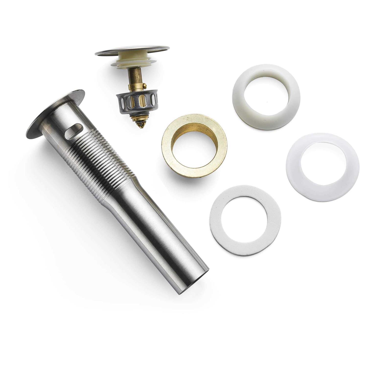 Rockgoya Bathroom Sink Drain,Drain Stopper Bathroom Sink with Overflow,Pop Up Drain Assembly with Detachable Strainer Basket,Built-in Anti-Clogging - Image 4