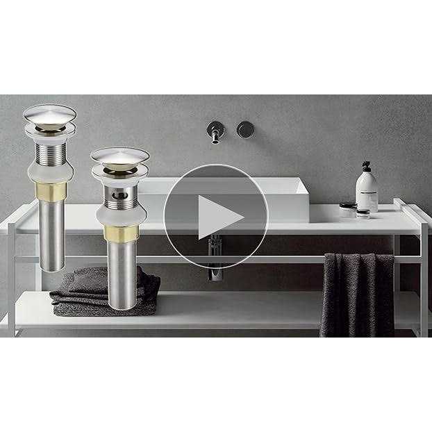 Rockgoya Bathroom Sink Drain,Drain Stopper Bathroom Sink with Overflow,Pop Up Drain Assembly with Detachable Strainer Basket,Built-in Anti-Clogging - Image 5