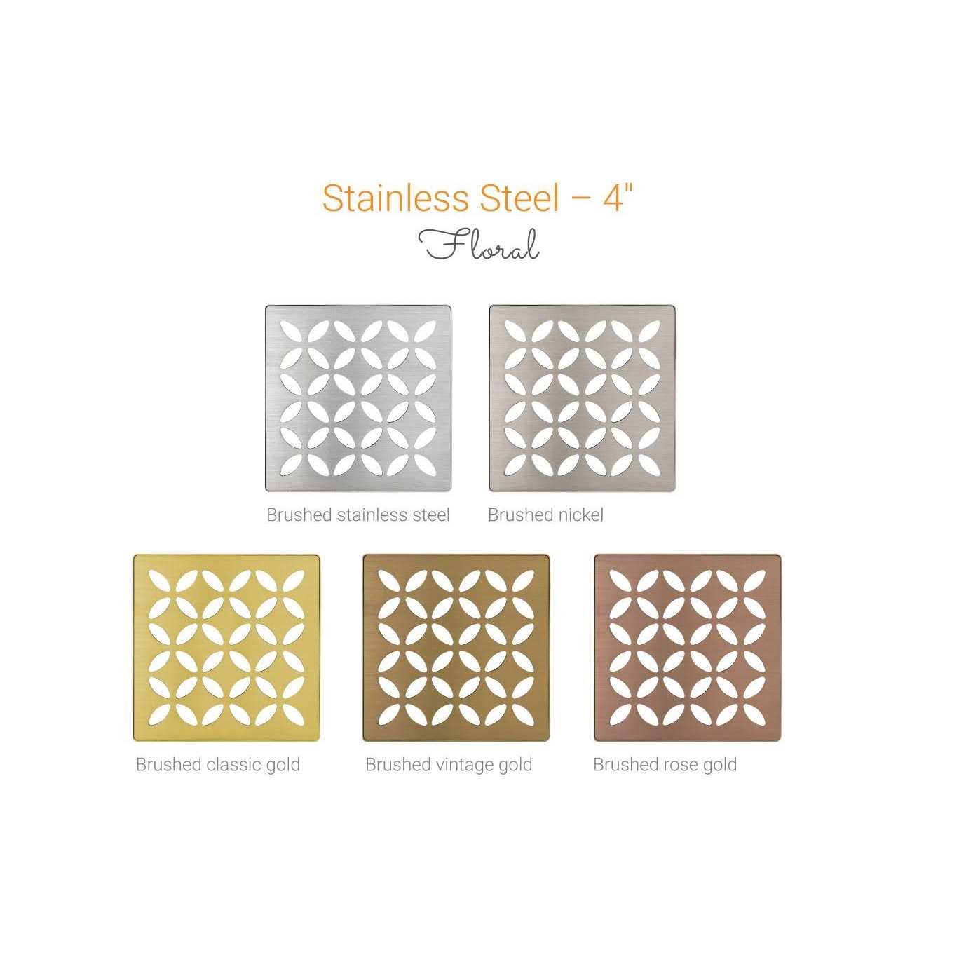 Schluter Kerdi-Drain 4in. Grate Brushed Vintage Gold - Image 3