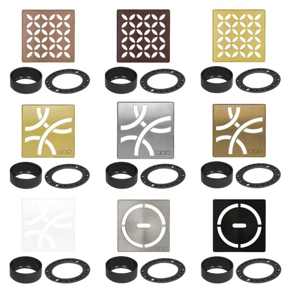 Schluter Kerdi-Drain 4in. Grate Brushed Vintage Gold - Image 4