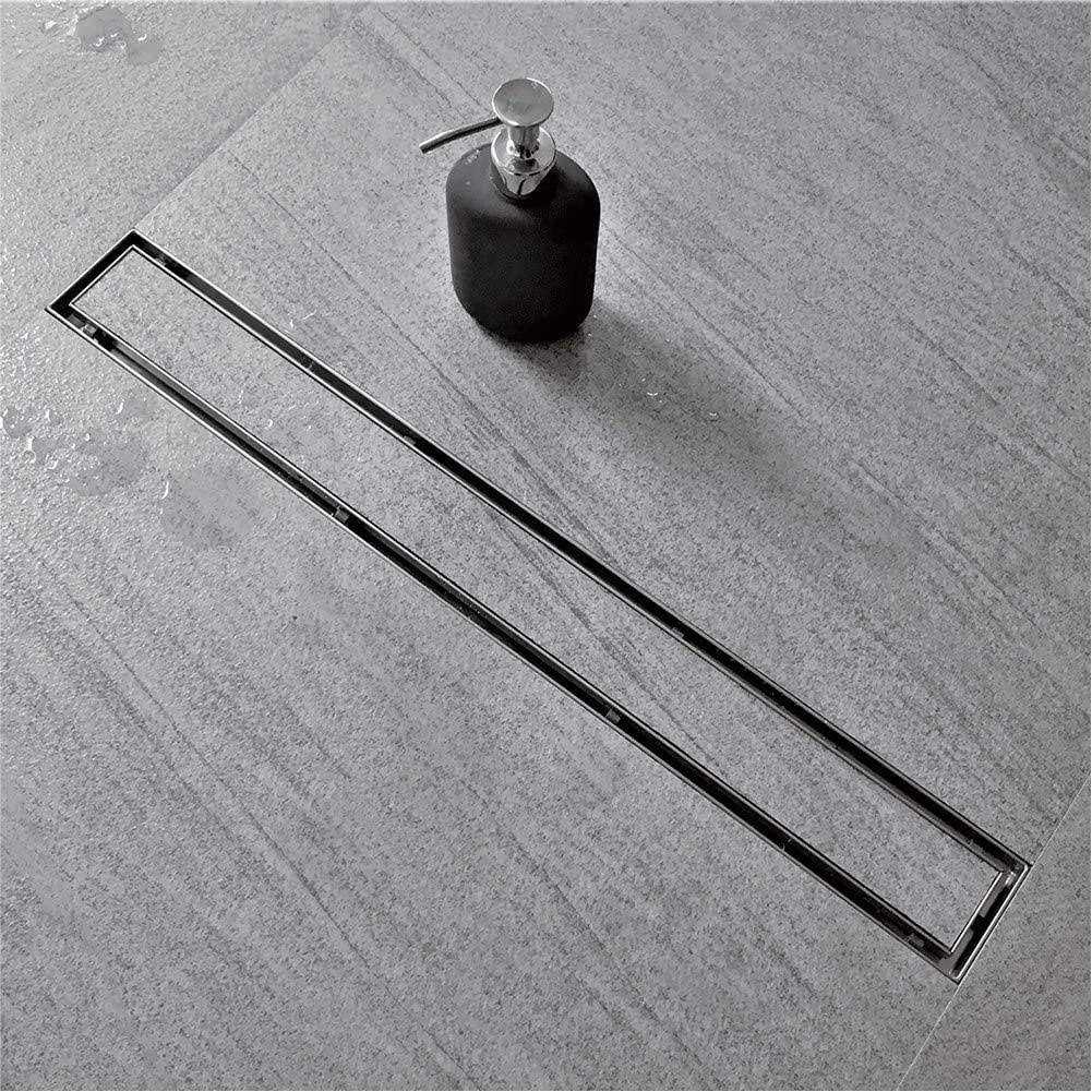Neodrain Linear Shower Drain with Tile Insert Grate,Professional Brushed 304 Stainless Steel Rectangle Shower Floor Drai