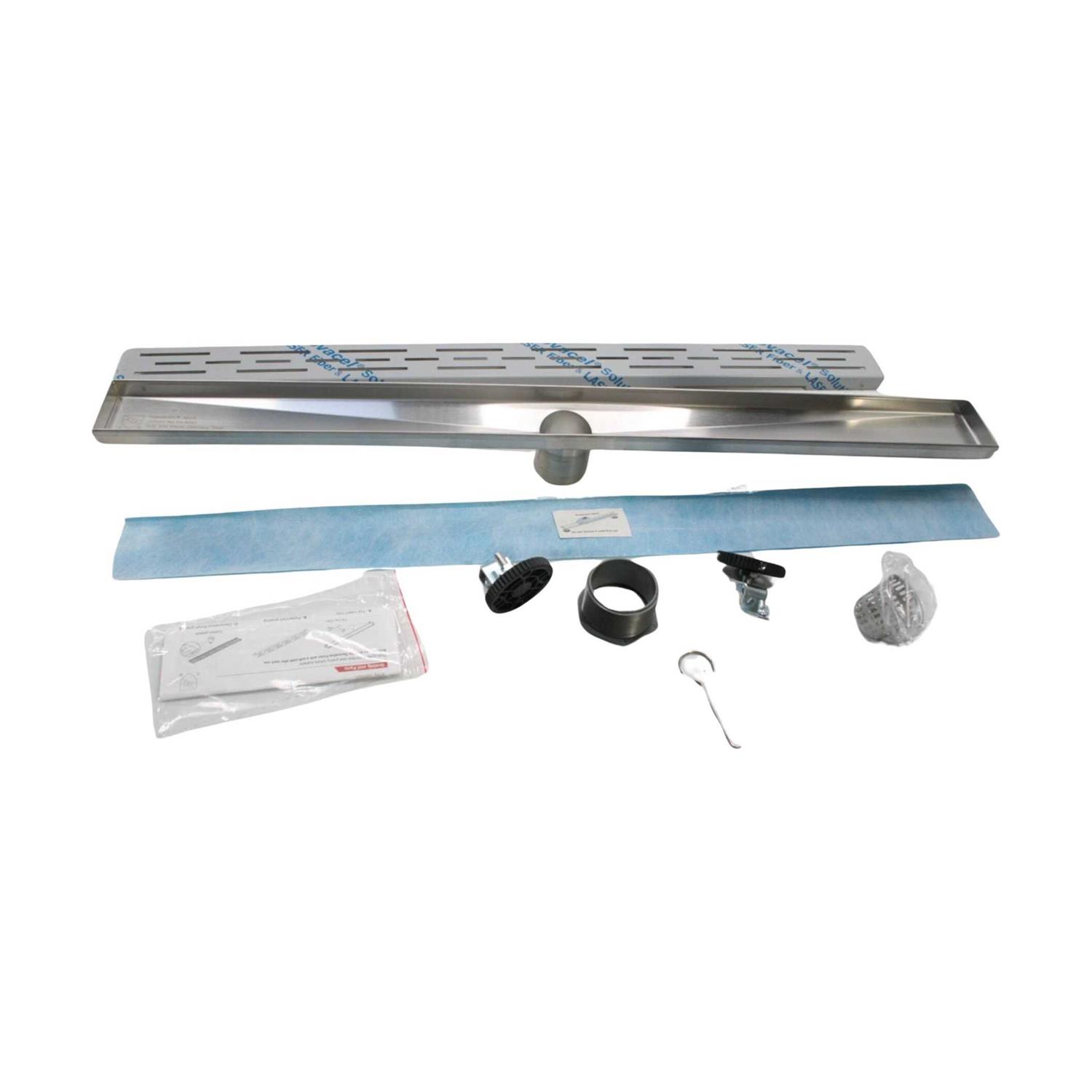 Neodrain Linear Shower Drain with Tile Insert Grate,Professional Brushed 304 Stainless Steel Rectangle Shower Floor Drai - Image 2