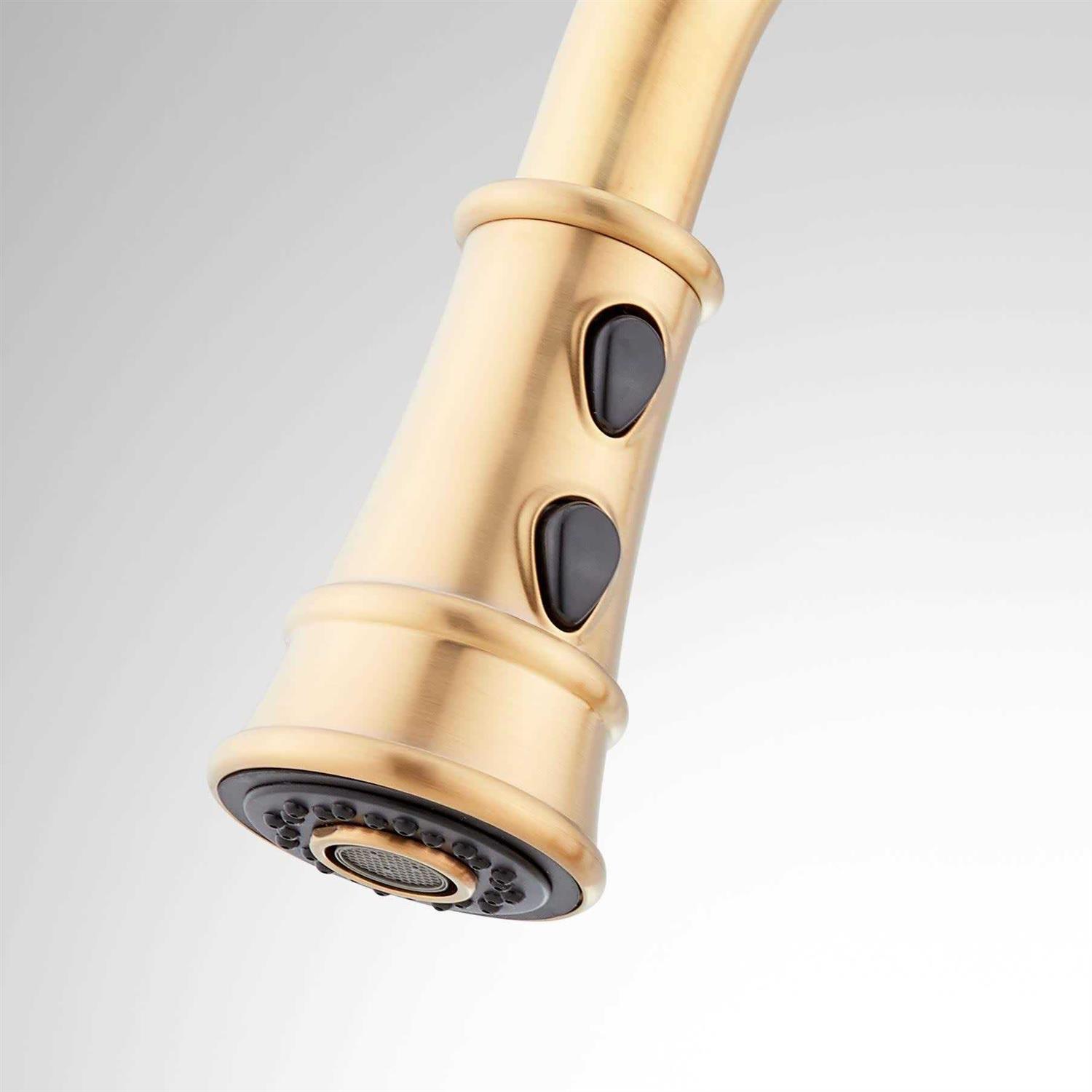 Signature Hardware Amberley Single Handle Pull Down Sprayer Kitchen Faucet - Image 5