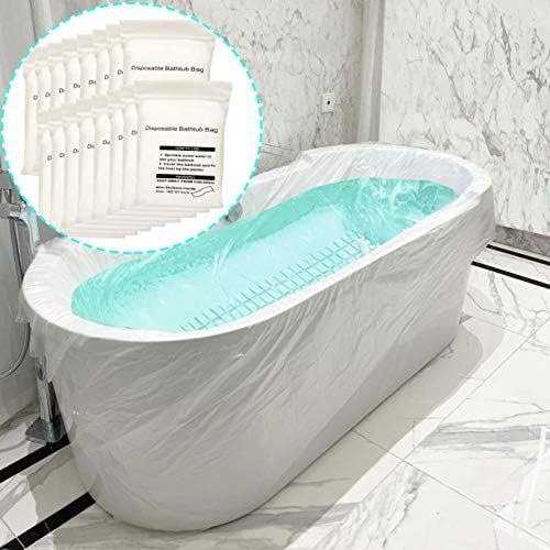 12 Pcs Bathtub Cover, Individual Pack Bathtub Liner Large Disposable Bathtub Covers Liner Bag for Travel and Household - Image 3