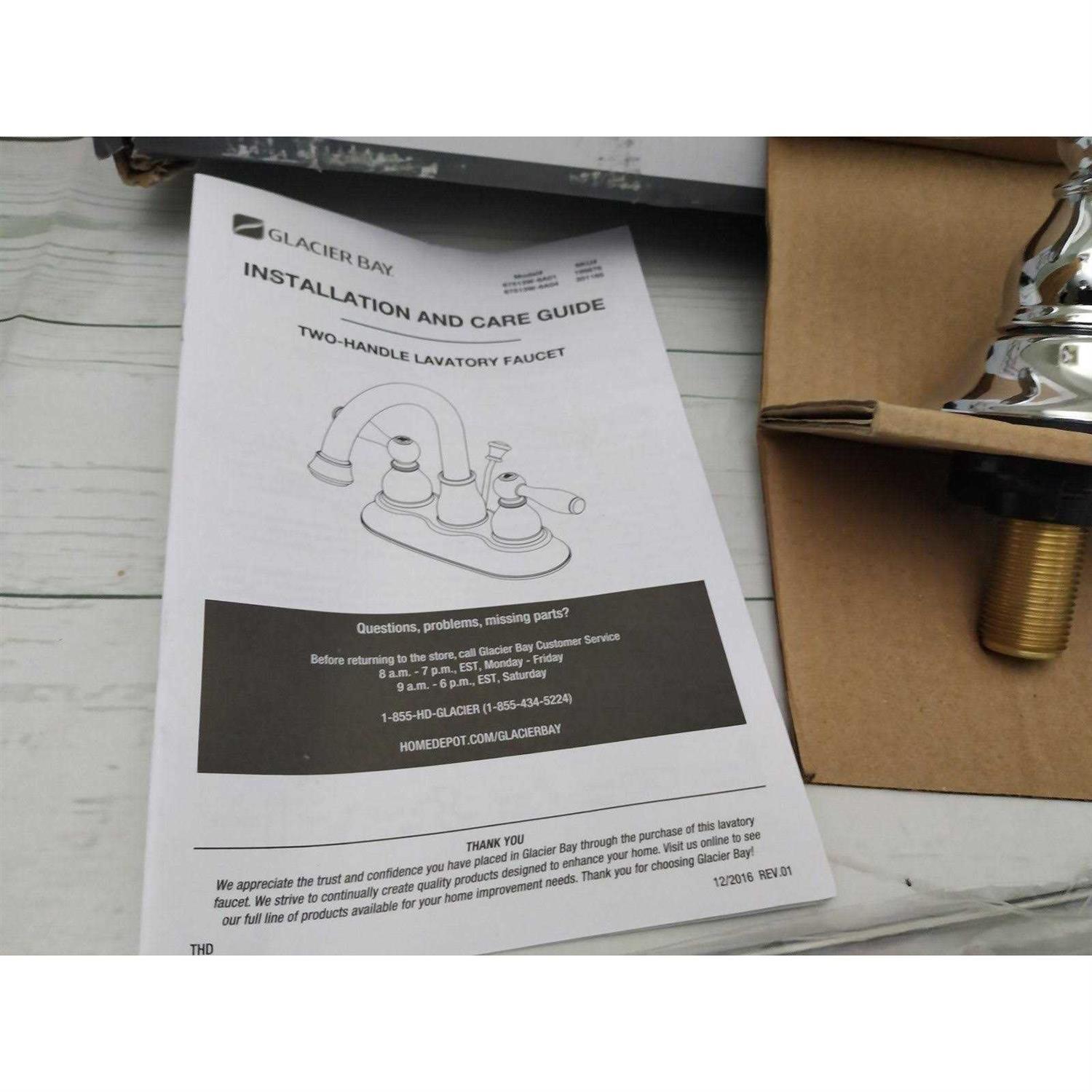 Glacier Bay Mandouri 4 in. Centerset 2-Handle High-Arc Bathroom Faucet - Image 2