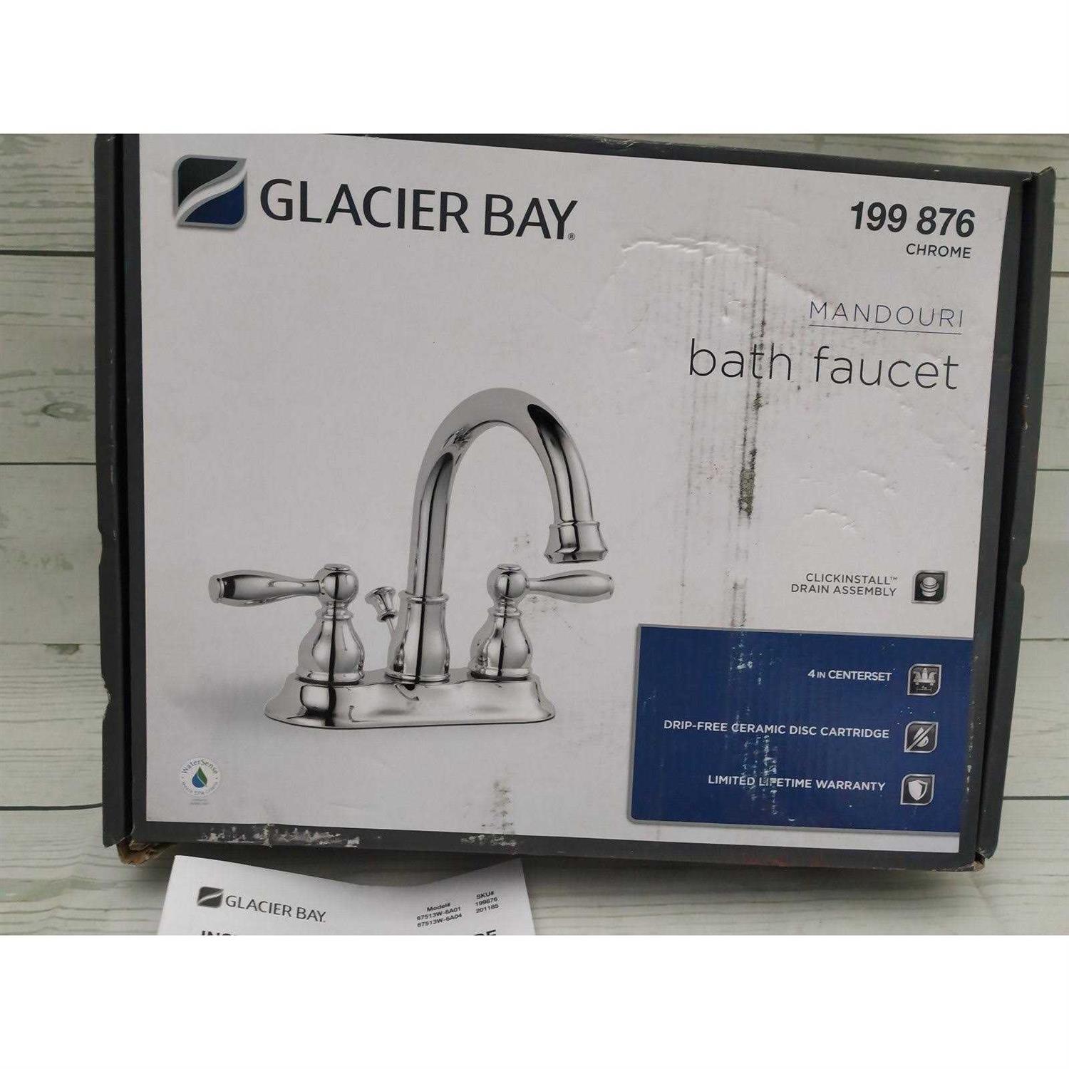Glacier Bay Mandouri 4 in. Centerset 2-Handle High-Arc Bathroom Faucet - Image 4
