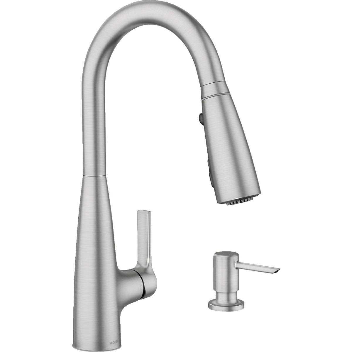 Moen Haelyn Single-Handle Pull-Down Sprayer Kitchen Faucet with Reflex and Power Clean 87627