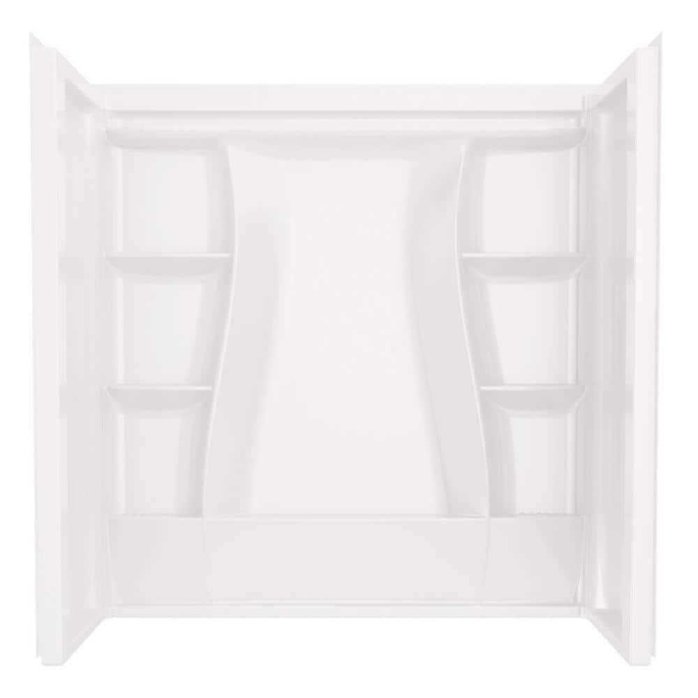 Delta Classic 500 61-1/4 in. H x 32 in. W x 60 in. L White Bathtub Wall