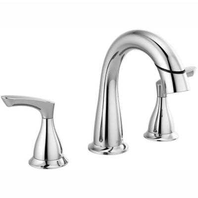 Delta Broadmoor 8 in. Widespread 2-Handle Bathroom Faucet with Pull-Down Spout in Chrome, Grey - Image 2