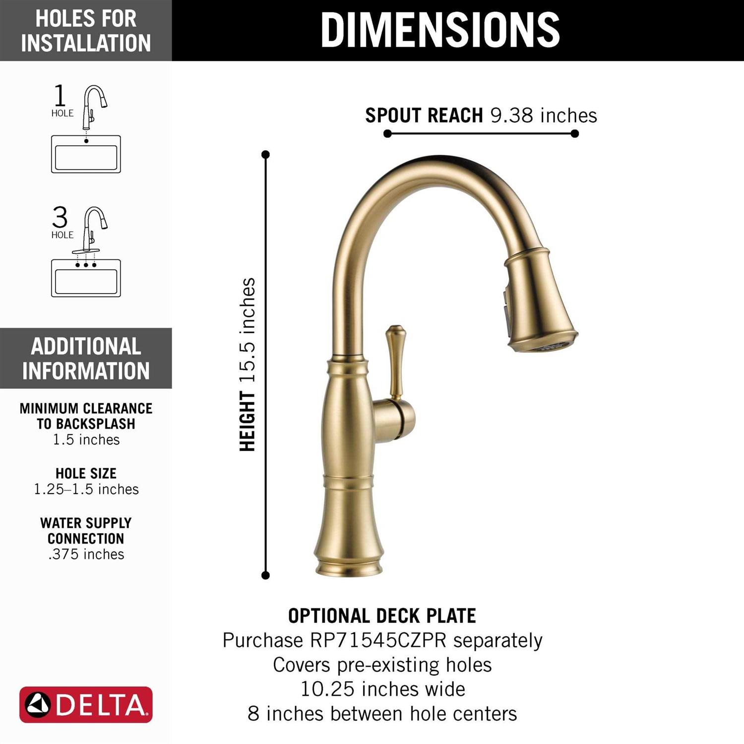 Delta Cassidy Single Handle Pulldown Kitchen Faucet - Image 4