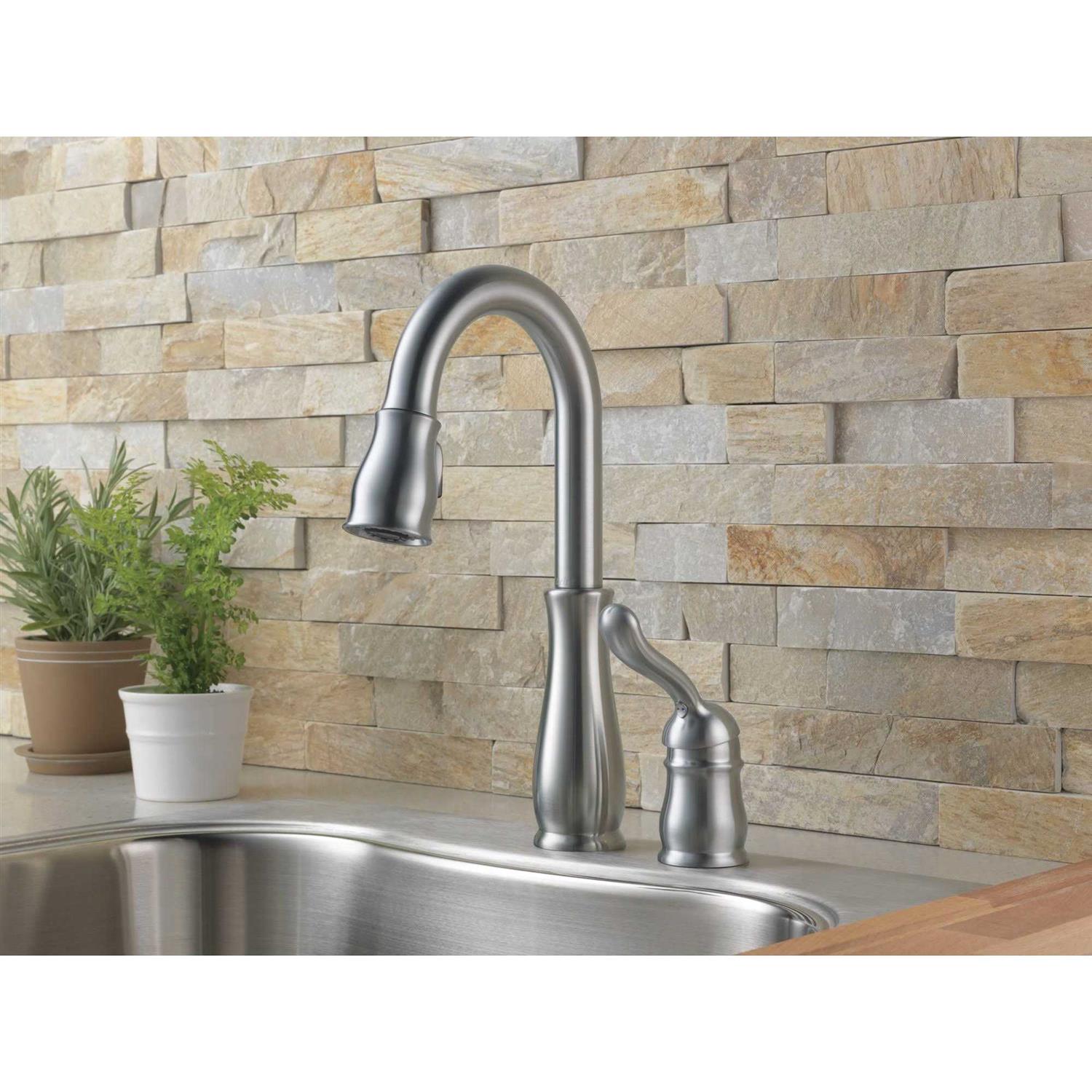 Delta Leland Single Handle Pull Down Kitchen Faucet - Image 2