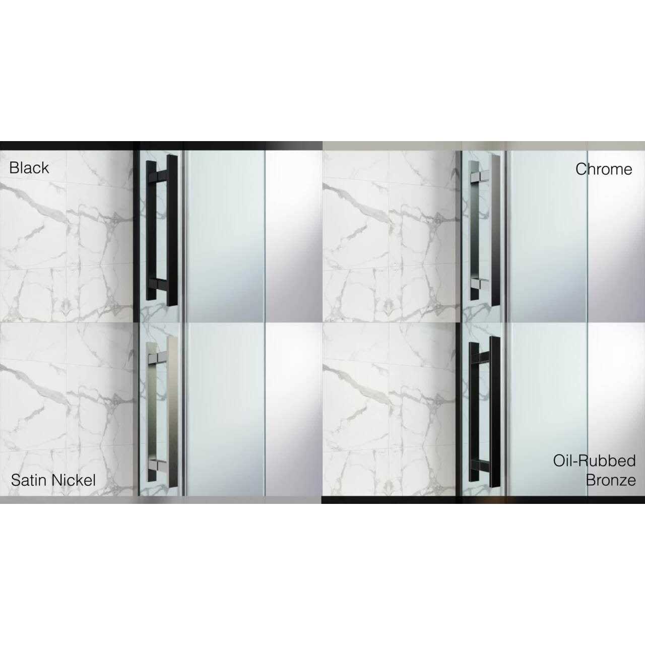 Ove Decors Pasadena 65-13/16 in. W x in. H Alcove Frameless Pivot Shower Door in Chrome with Buttress Panel PA05B0100 - Image 5