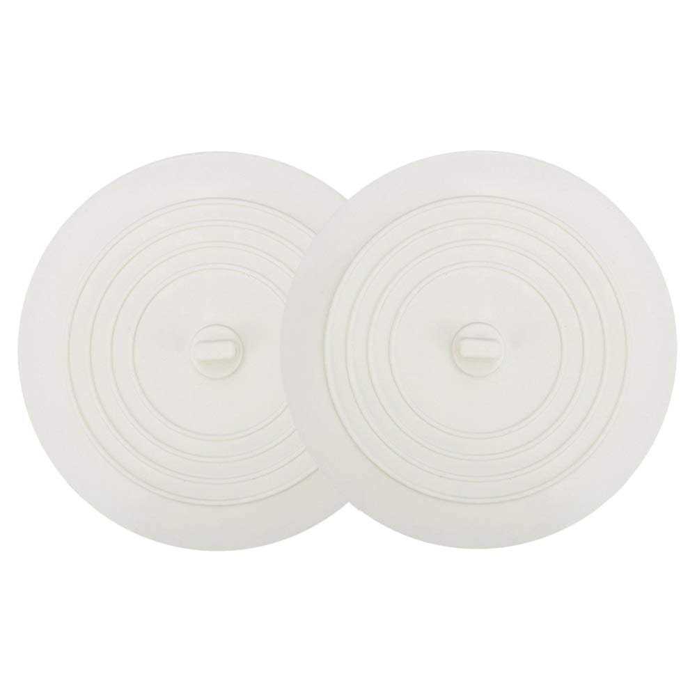 V-top Tub Stopper 2 Pack, 6 inches Large Silicone Drain Plug Hair Stopper Flat Suction Cover for Kitchen Bathroom and Laundry