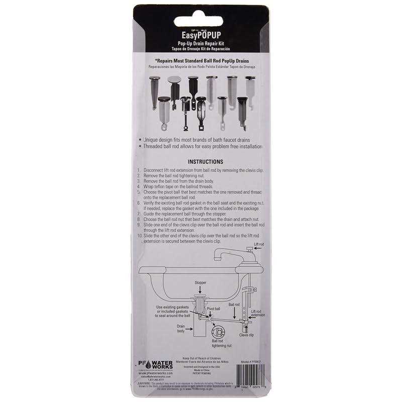 PF WaterWorks Universal Pop-Up Drain Repair Kit - Image 4