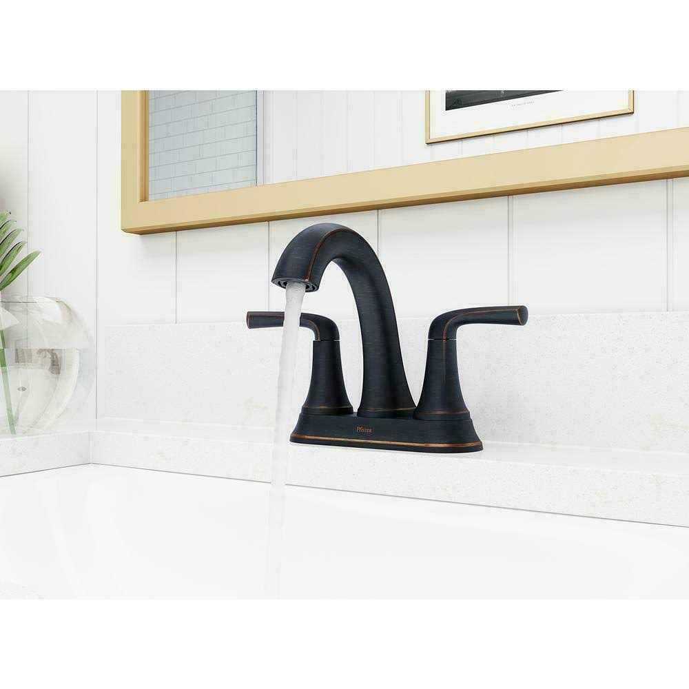 Pfister LF-048-LRYY Ladera 4 in. Centerset 2-Handle Bathroom Faucet in Tuscan Bronze - Image 4
