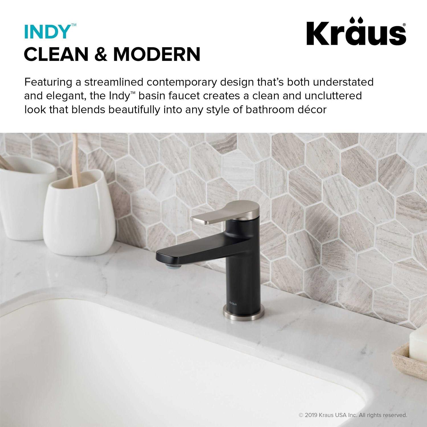 Kraus Indy Single Handle Bathroom Faucet - Image 4