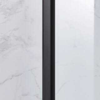 Ove Decors Larissa 48 in. Silk Screen Shower Door in Black 15SGP-LARI48-BLKWM - Image 2