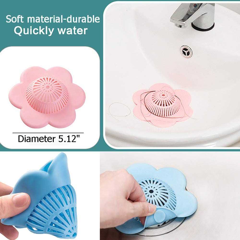 UMBWORLD Hair Catcher Silicone Hair Stopper Shower Drain Covers with Suction Cups Suit for Bathroom Bathtub and Kitchen 4 Pack - Image 3