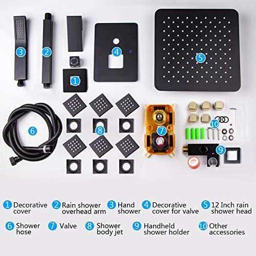 STARBATH Shower Jets System 12 inch Ceiling Mounted Rainfall Shower Head - Image 3