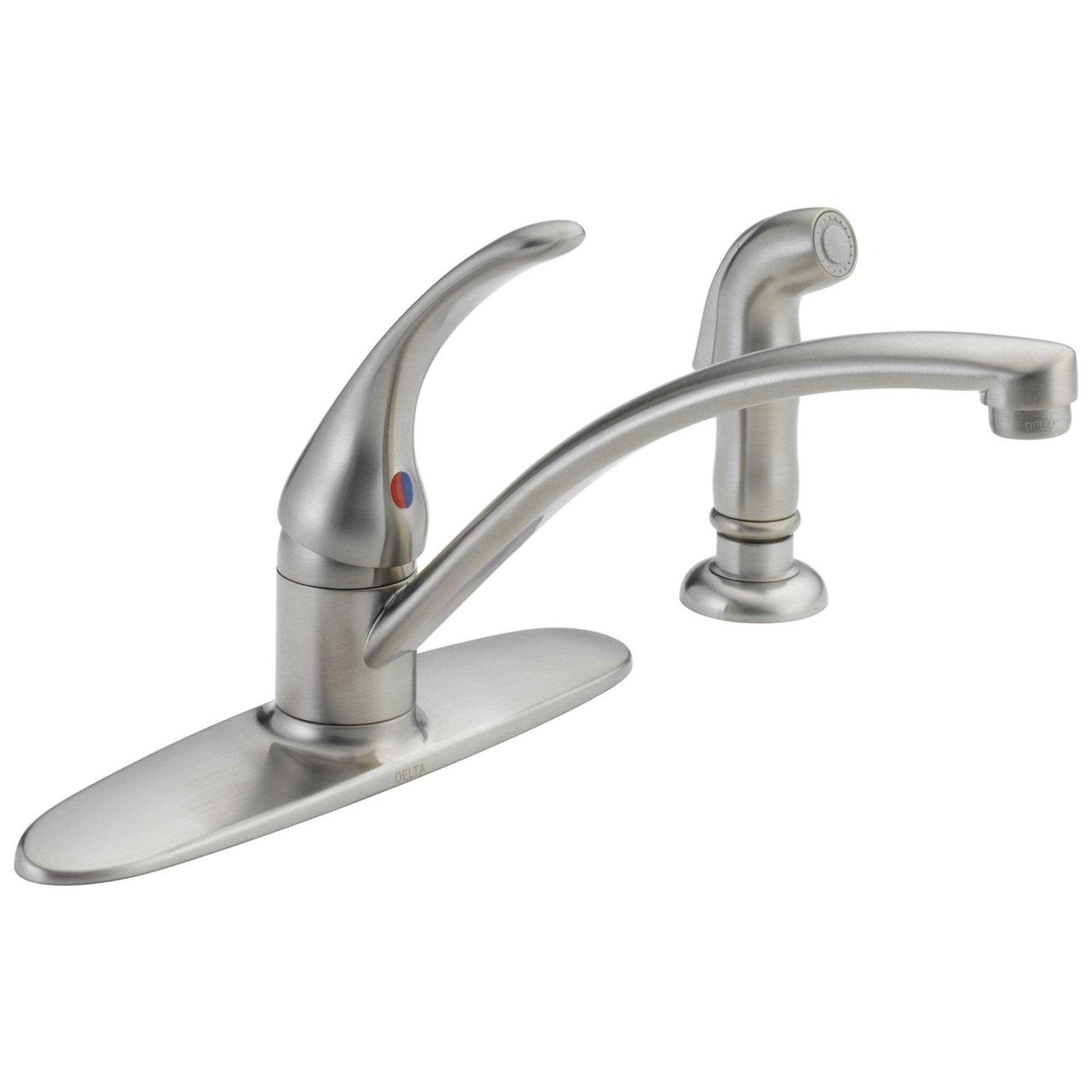 Delta Foundations Single Handle Kitchen Faucet with Spray