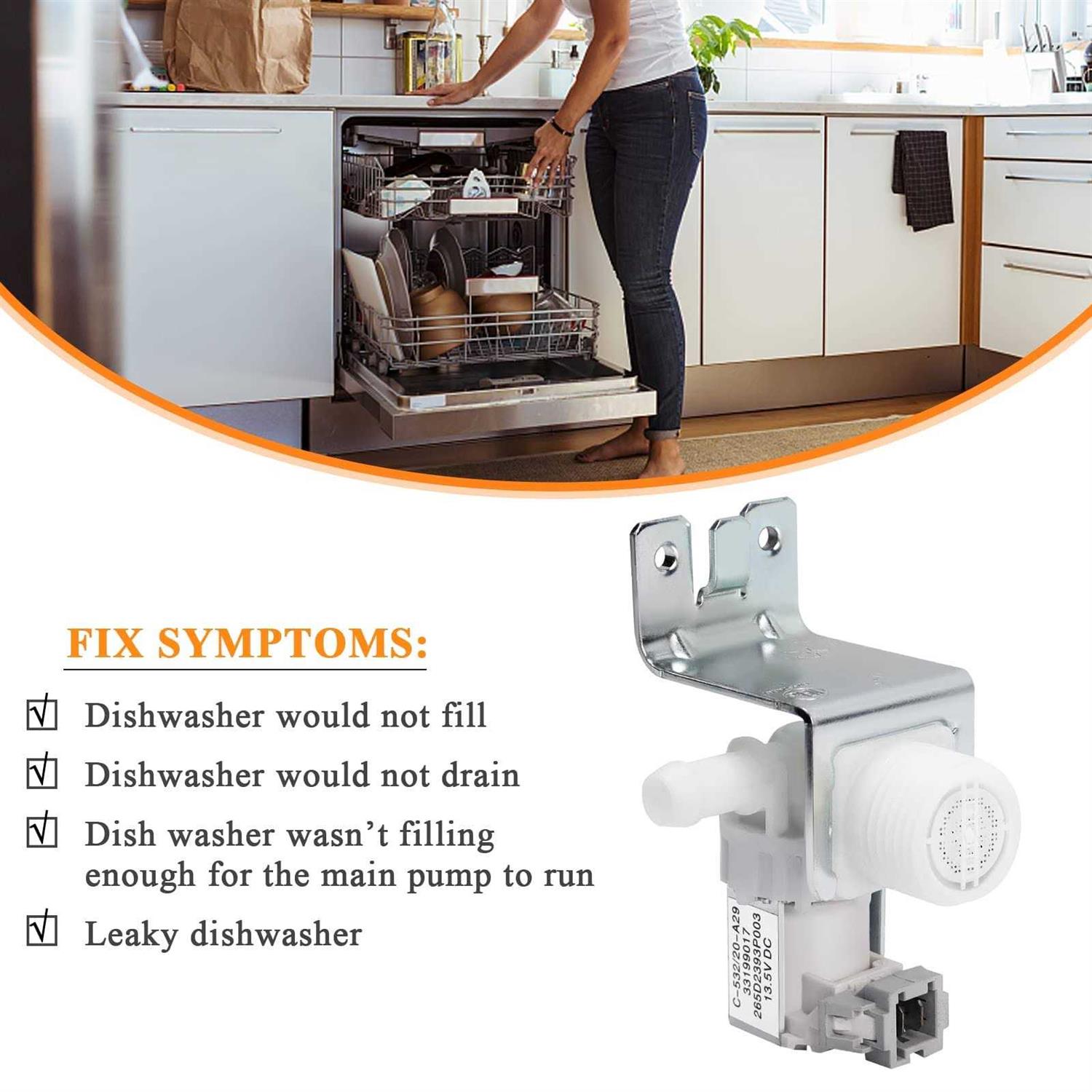 WD15X24213 WD15X22999 WD15X26140 Dishwasher Valve by Blutoget -Compatible for GE Dishwasher-Replaces 4547181 AP6286892 PS12342758 EAP12342758 - Image 5