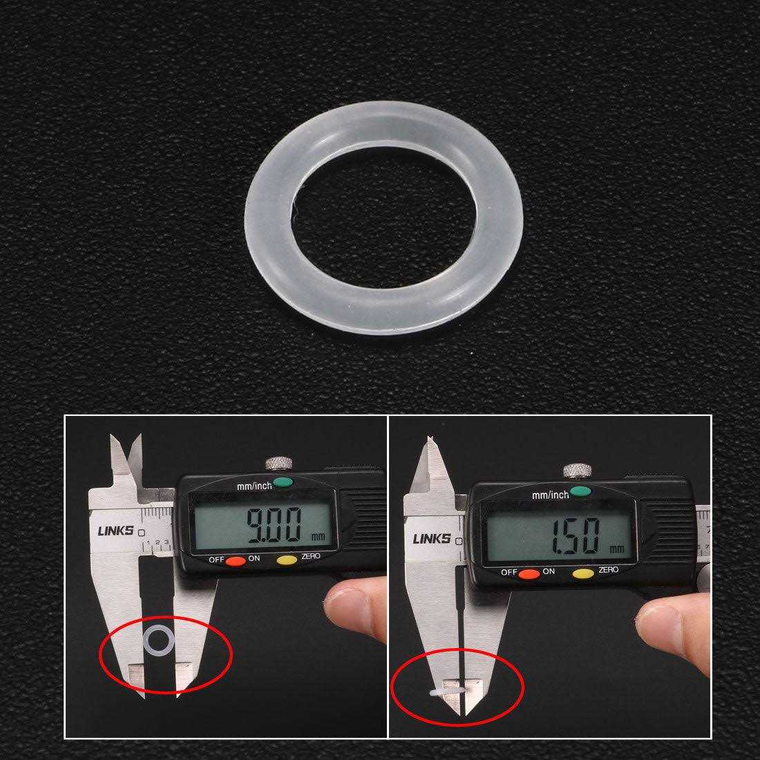 Uxcell Silicone O-Rings OD ID 2.4mm Width VMQ Seal Gasket for Compressor Valves Pipe Repair - Image 4