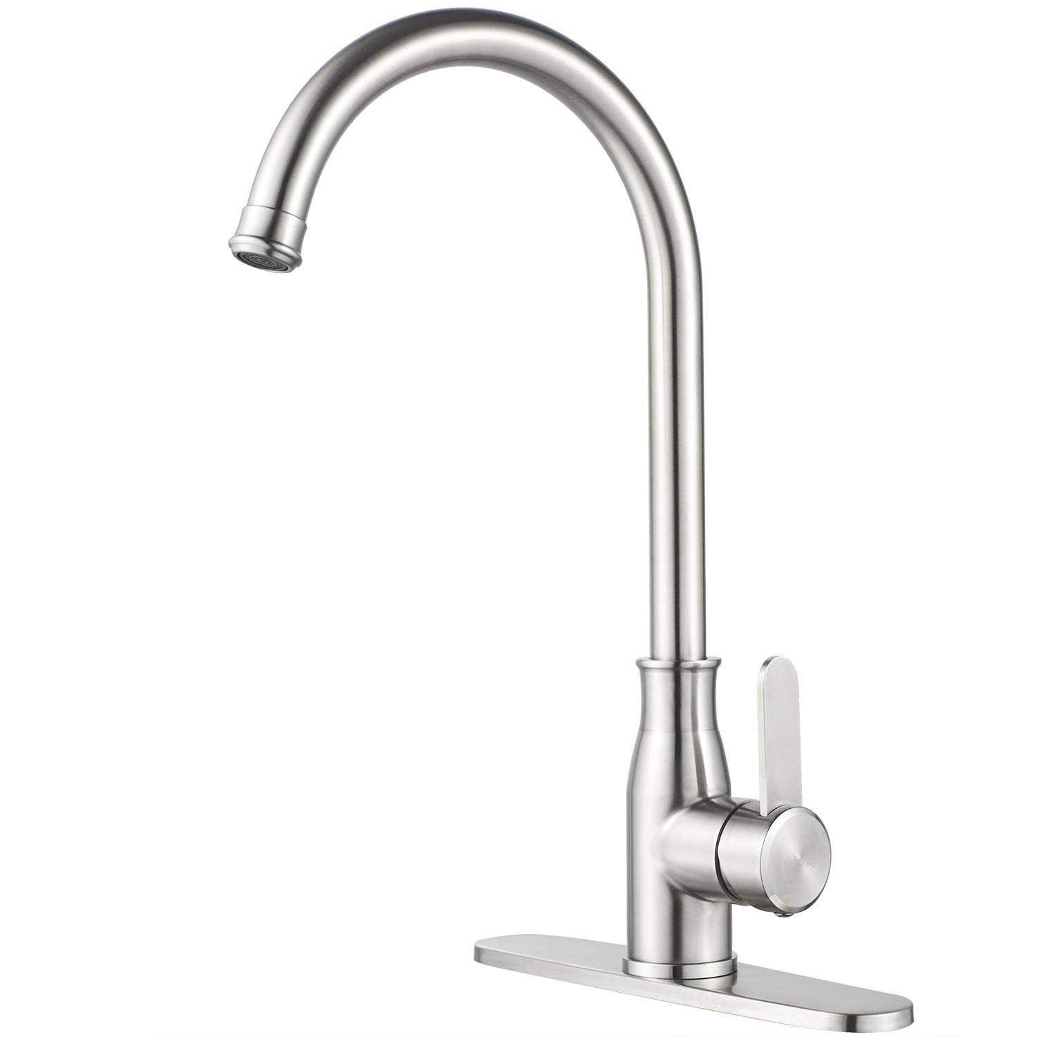 Kohonby Single Handle Kitchen Faucet Stainless Steel Brushed NickelModern High Arc Kitchen Sink Faucet
