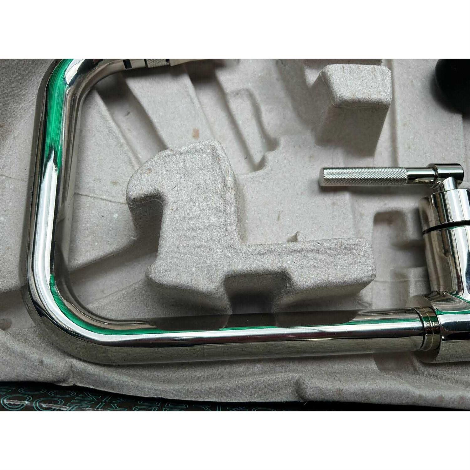 Brizo Litze Pull-Down Faucet with Square Spout and Knurled Handle 63053LF - Image 4