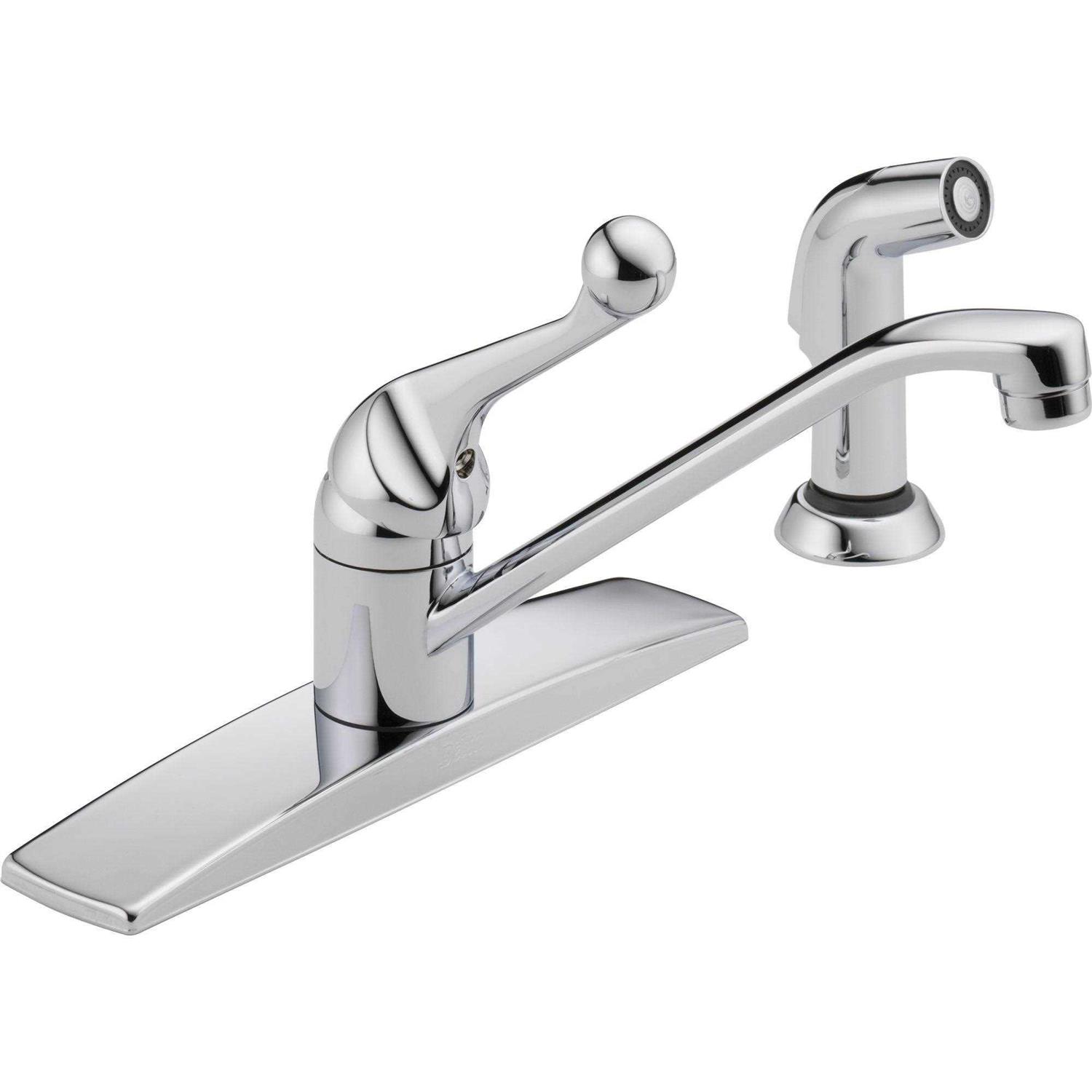Delta Classic Single Handle Kitchen Faucet with Spray 400LF-WF