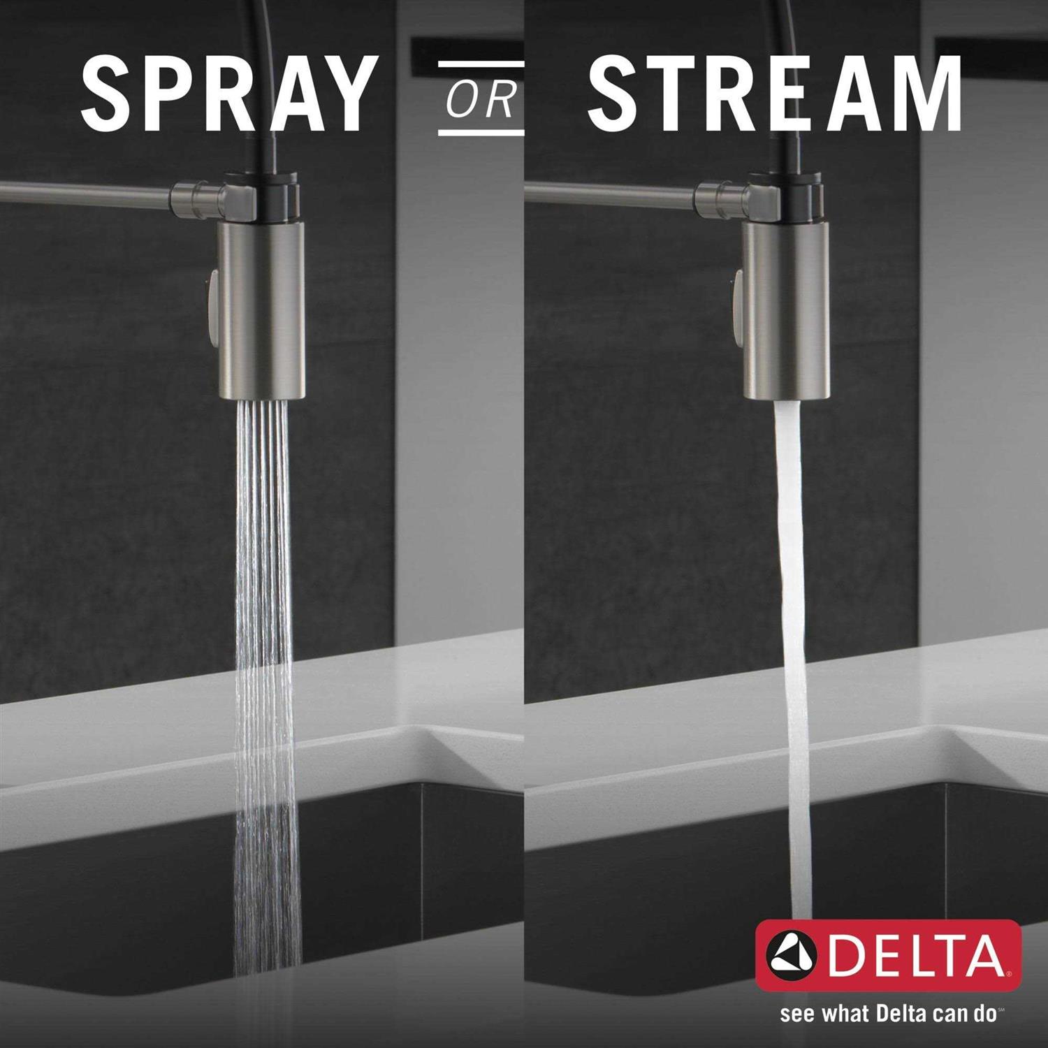 Delta Antoni Single-Handle Pull-Down Spring Kitchen Faucet - Image 4