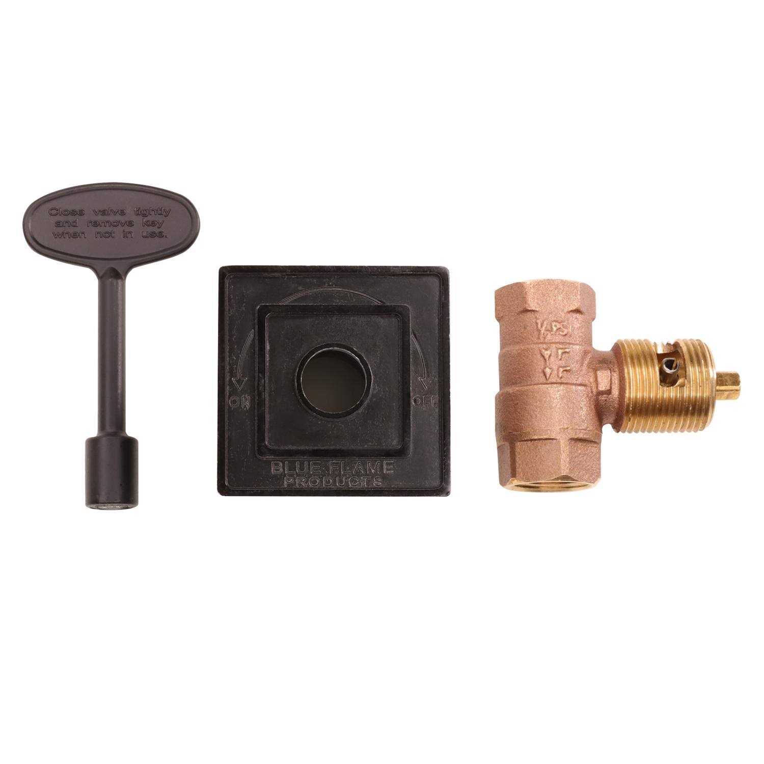 Blue Flame Black Satin Zinc Gas Valve Flange Kit - Image 3