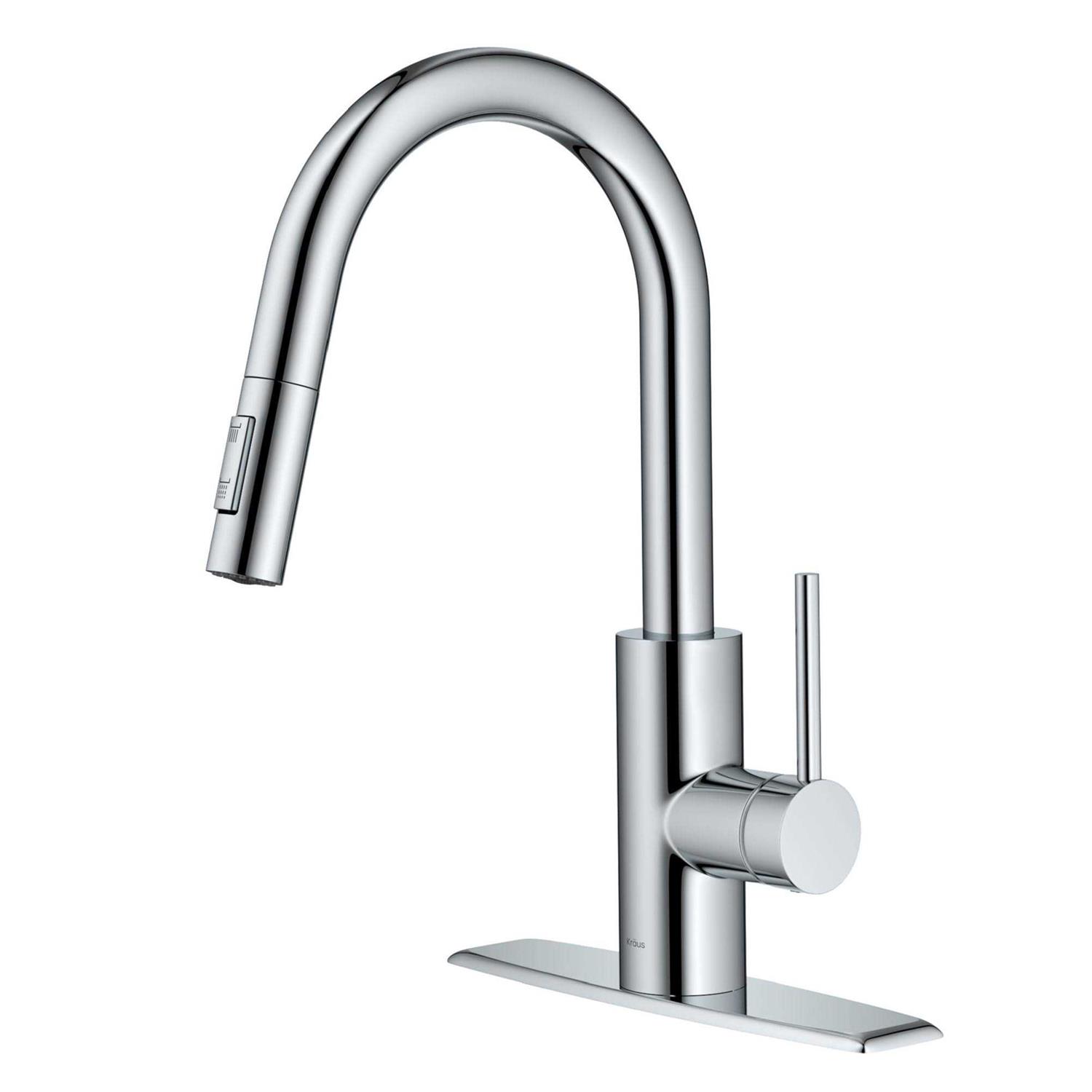 Kraus Oletto Pull Down Single Handle Kitchen Faucet KPF-2620CH